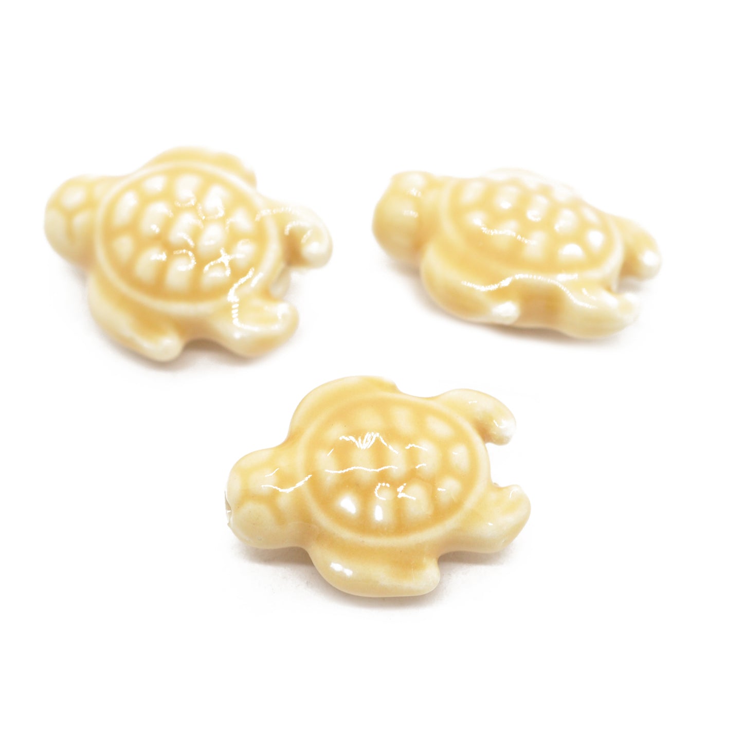 Porzellan Schildkröte gelb / 19mm