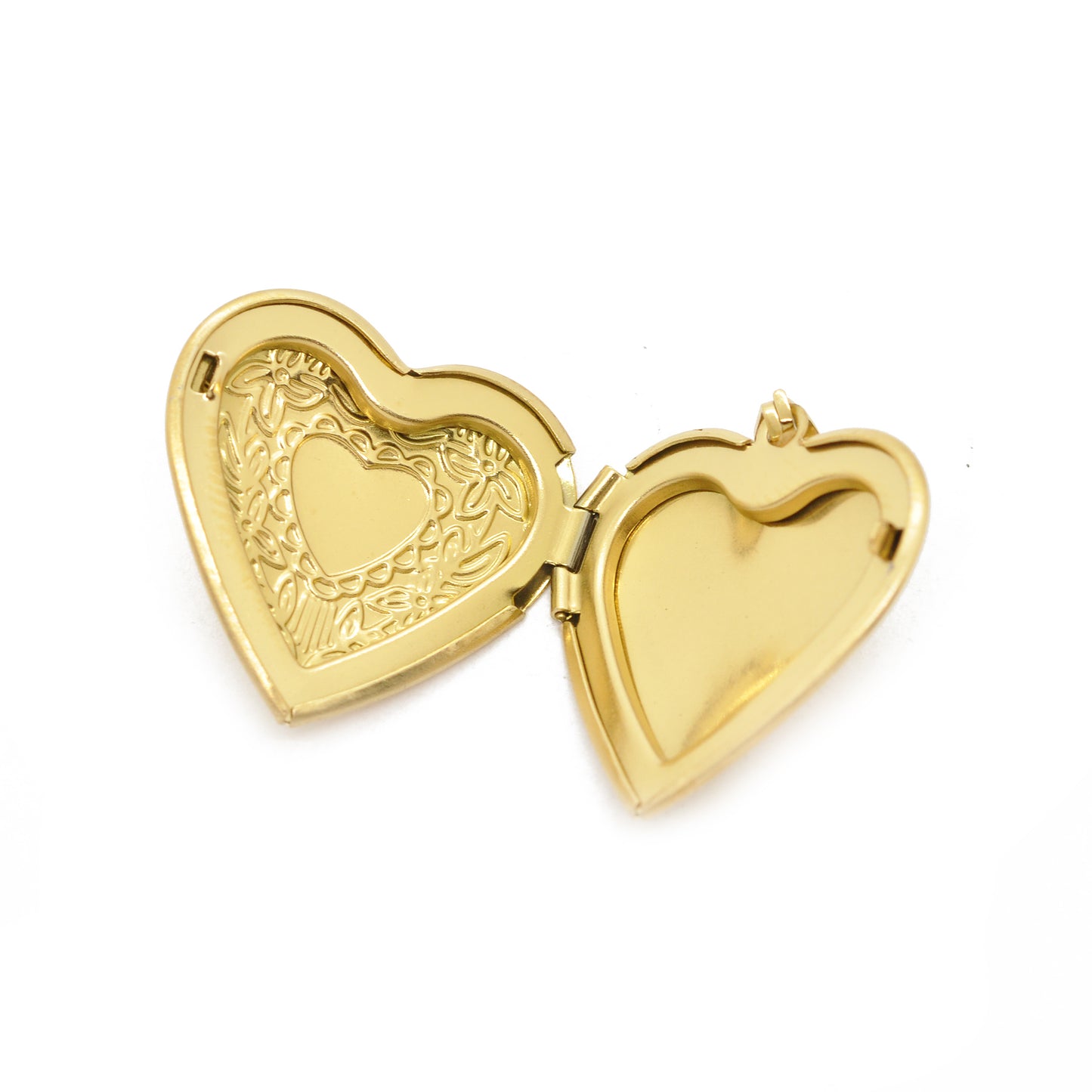 Herz Medaillon Edelstahl vintage / 28mm