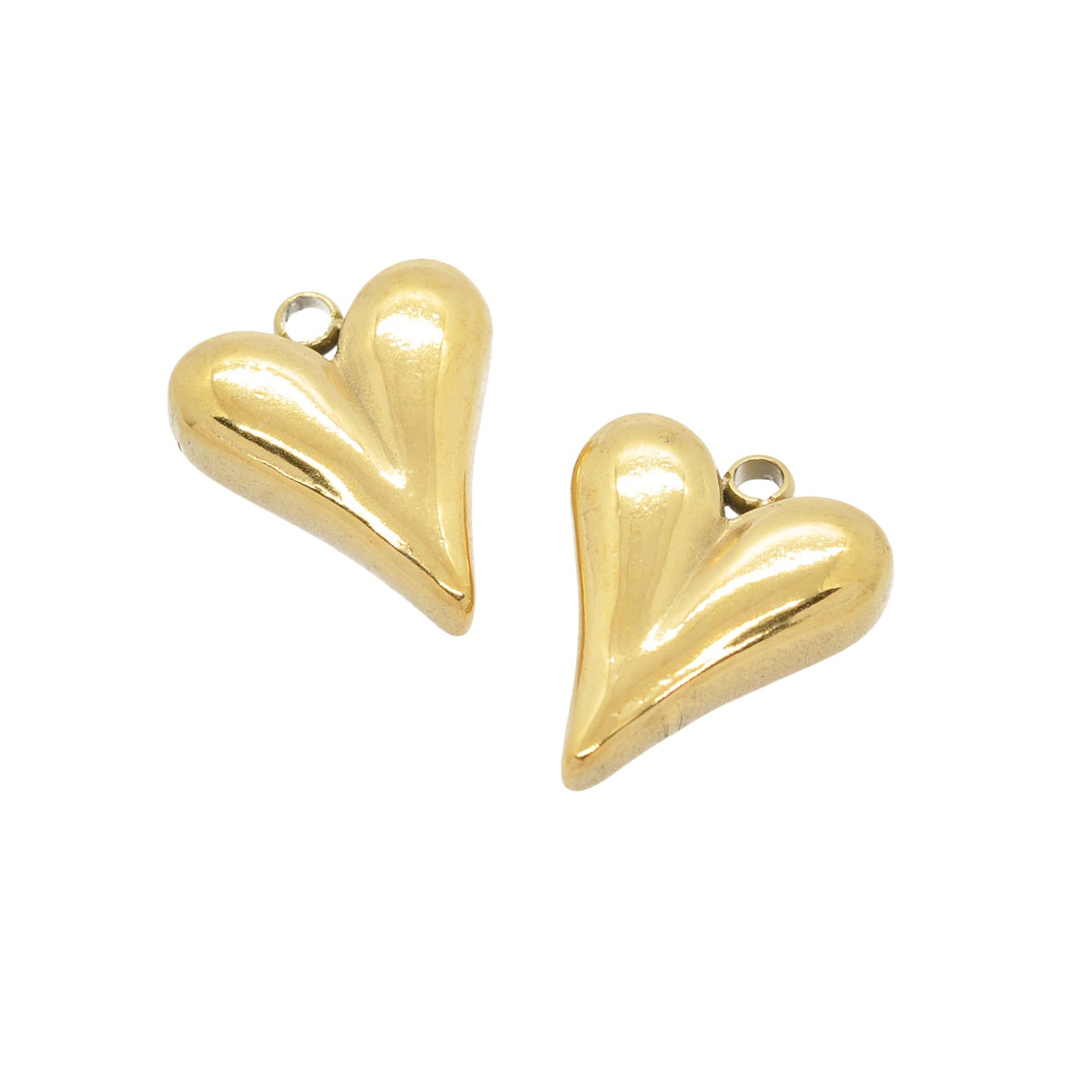 Herz 3D Swing Anhänger Edelstahl / 14mm