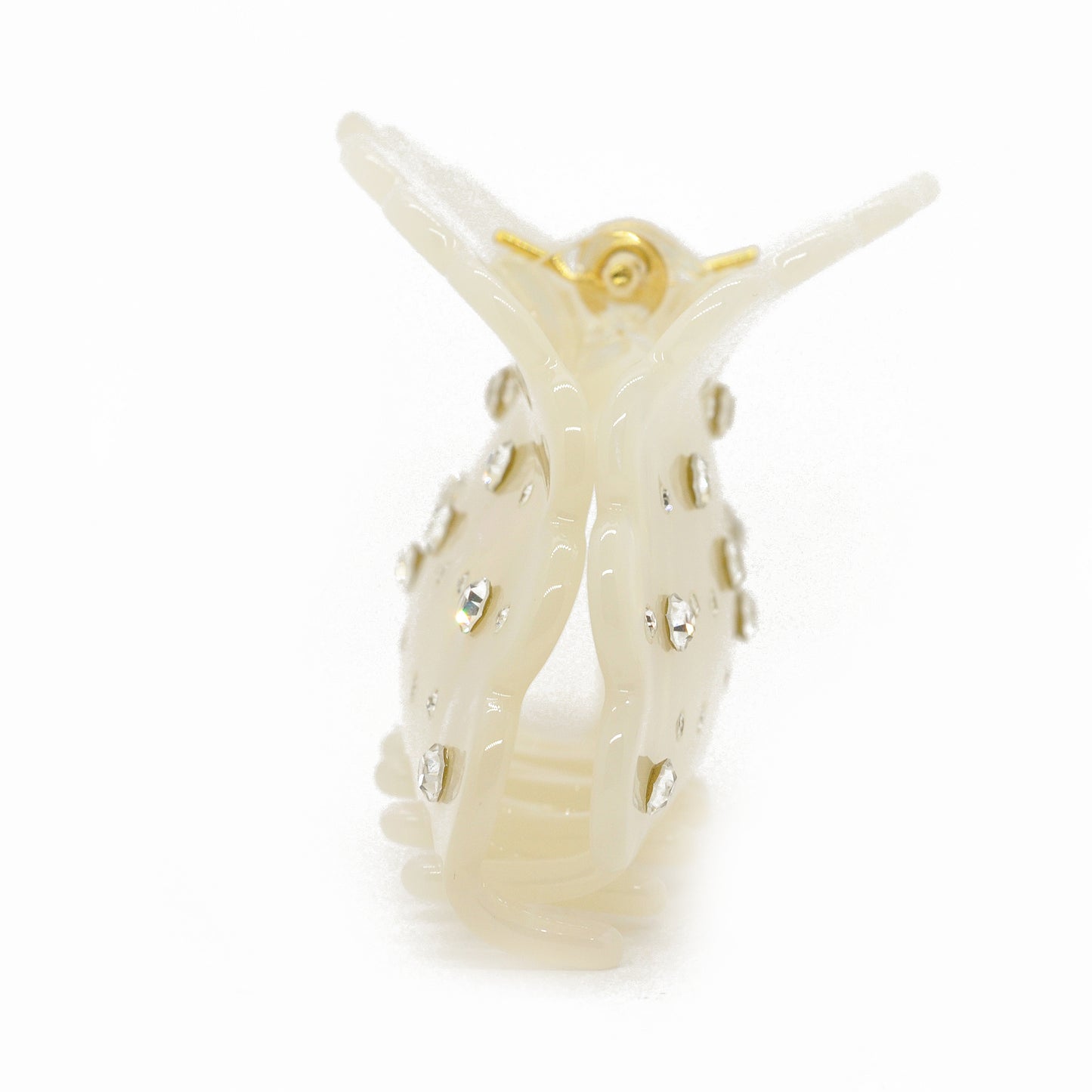 Haarklammer / bling flowers pastell clouds