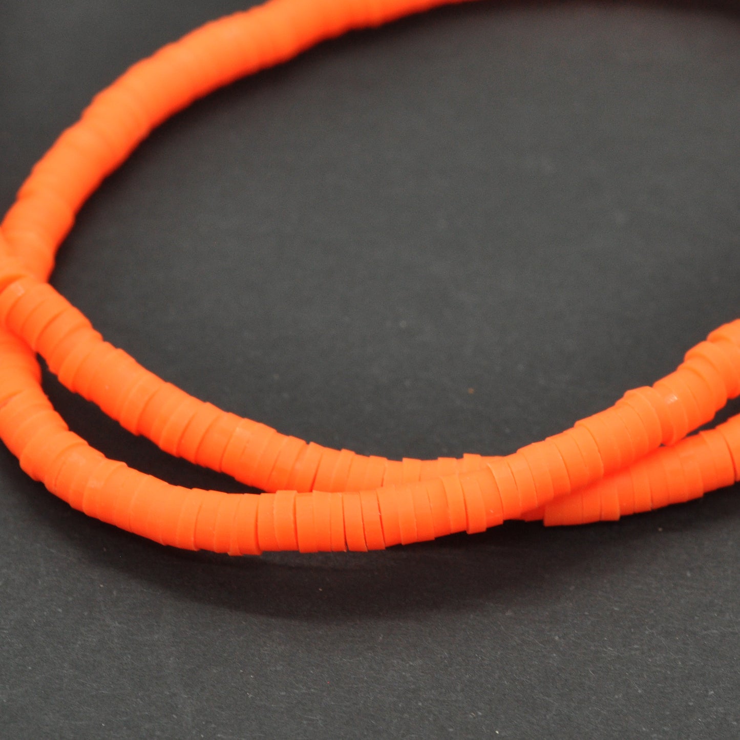 Katsuki Perlen Strang / neon orange / Ø 4 mm