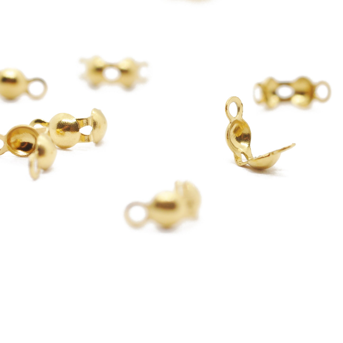 Snap-on cap / gold-colored / 3mm