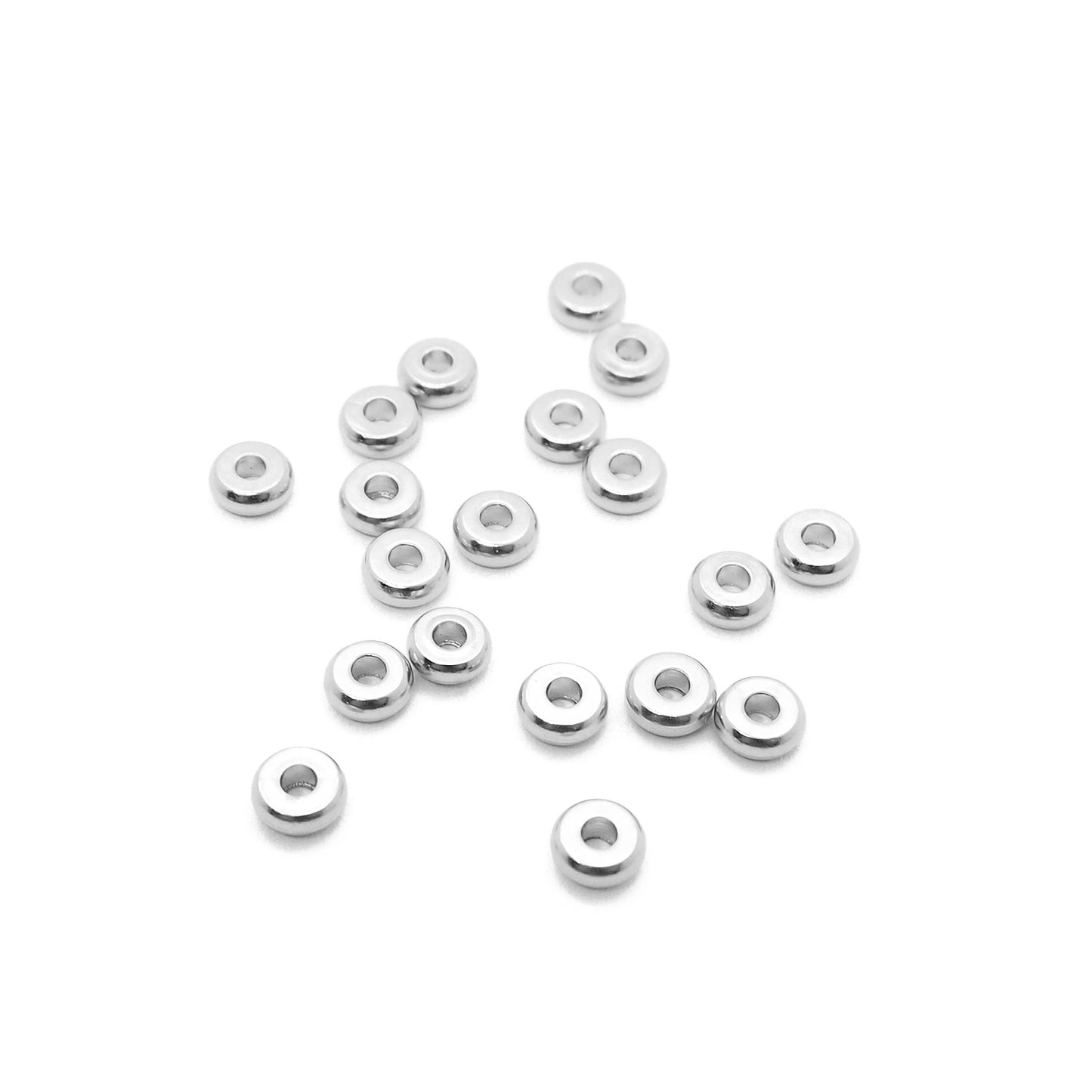 Stainless steel disc spacer / gold plated / Ø 4 mm
