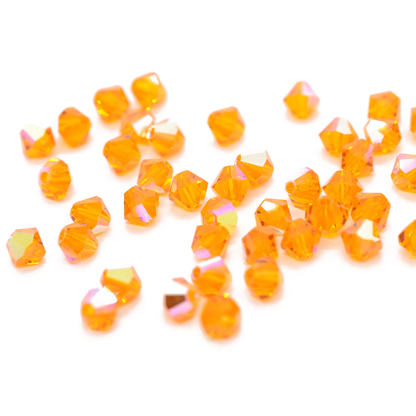 Preciosa Bicone Rondelle Bead / Sun AB / 50 pcs. / Ø 4mm