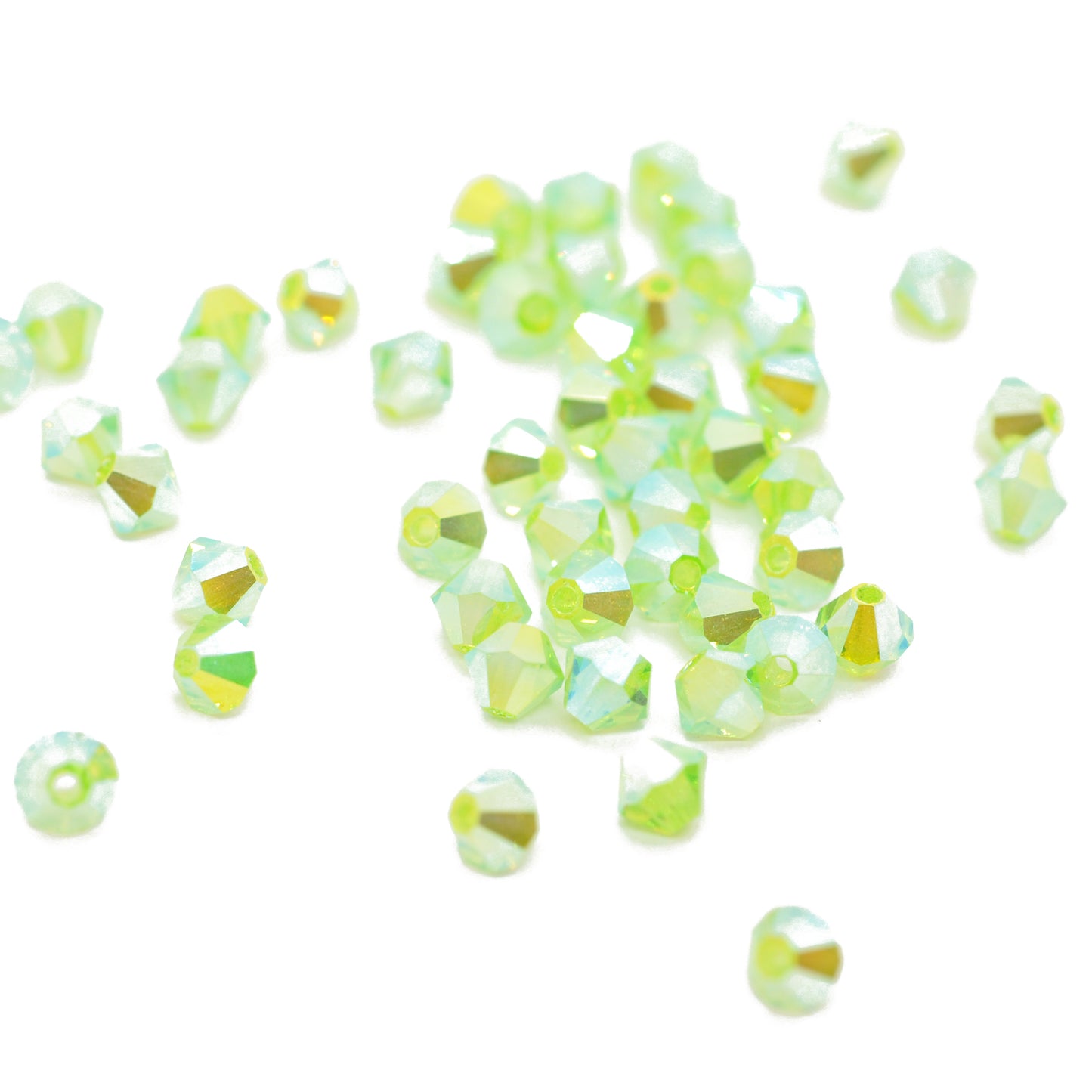 Preciosa Bicone Rondelle Bead / Lime 2AB / 50 pcs. / Ø 4mm