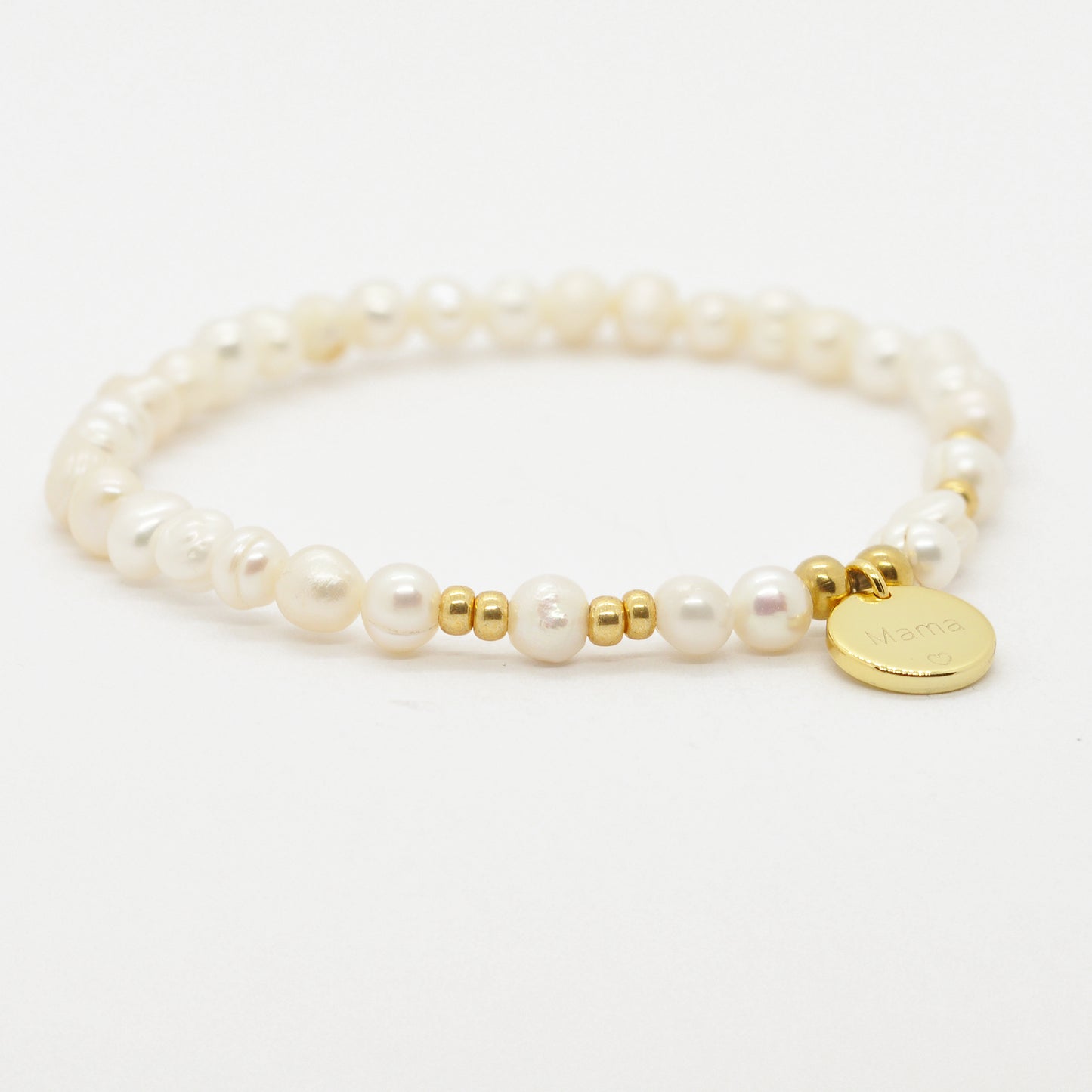 Mama Armband aus Süßwasserperle / vergoldet