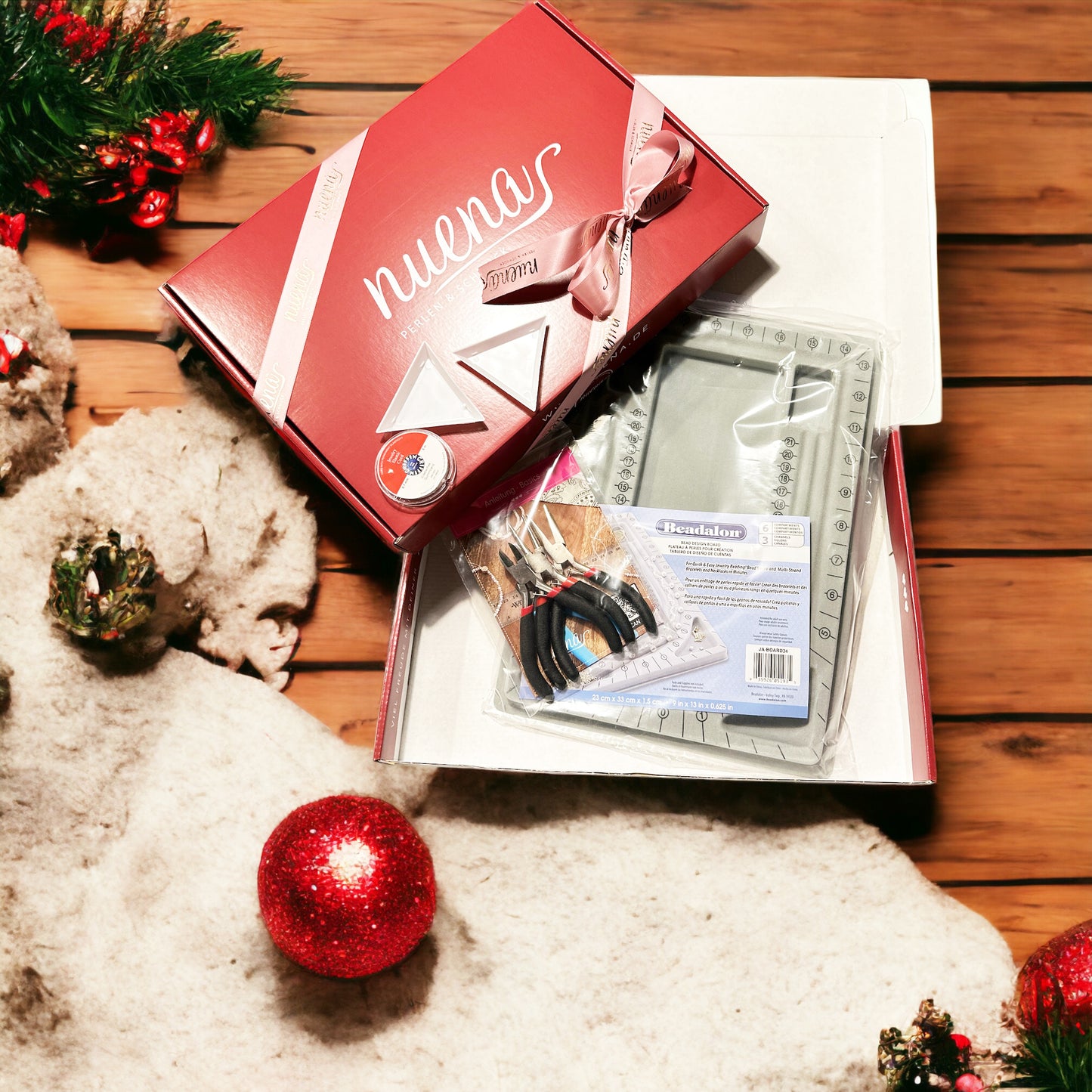 DIY Werkzeug Set "Starter" / Sortierbrett / Werkzeug / Gummiband IN GESCHENKBOX