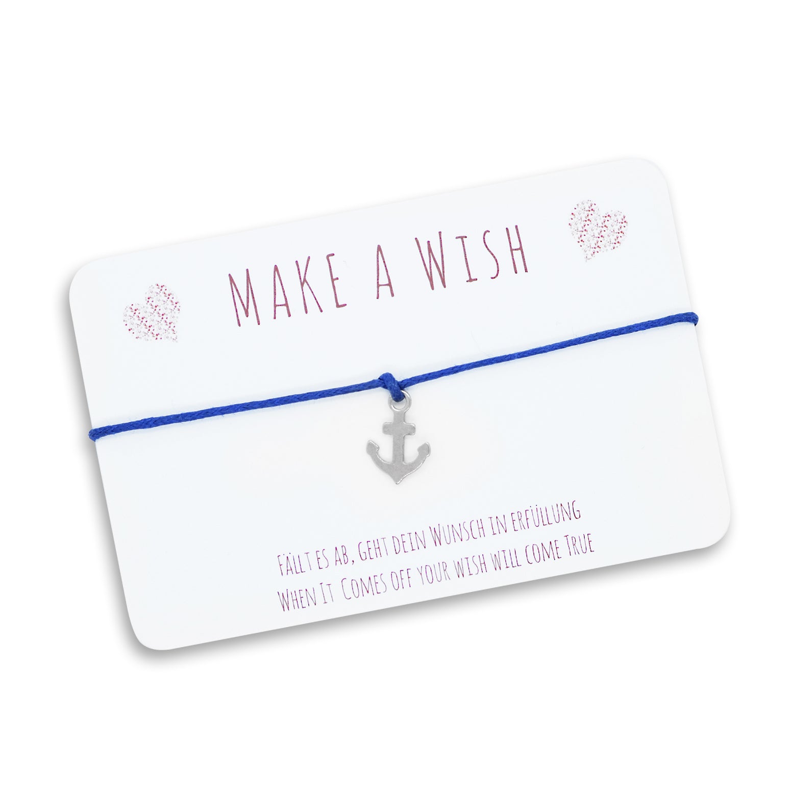 Make a Wish Armband Choker Kette Anker silberfarben Edelstahl