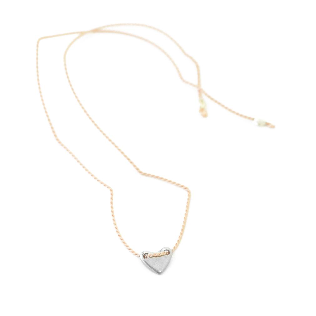 Mini Edelstahl Herz Verbinder / silberfarben / Ø 6 mm