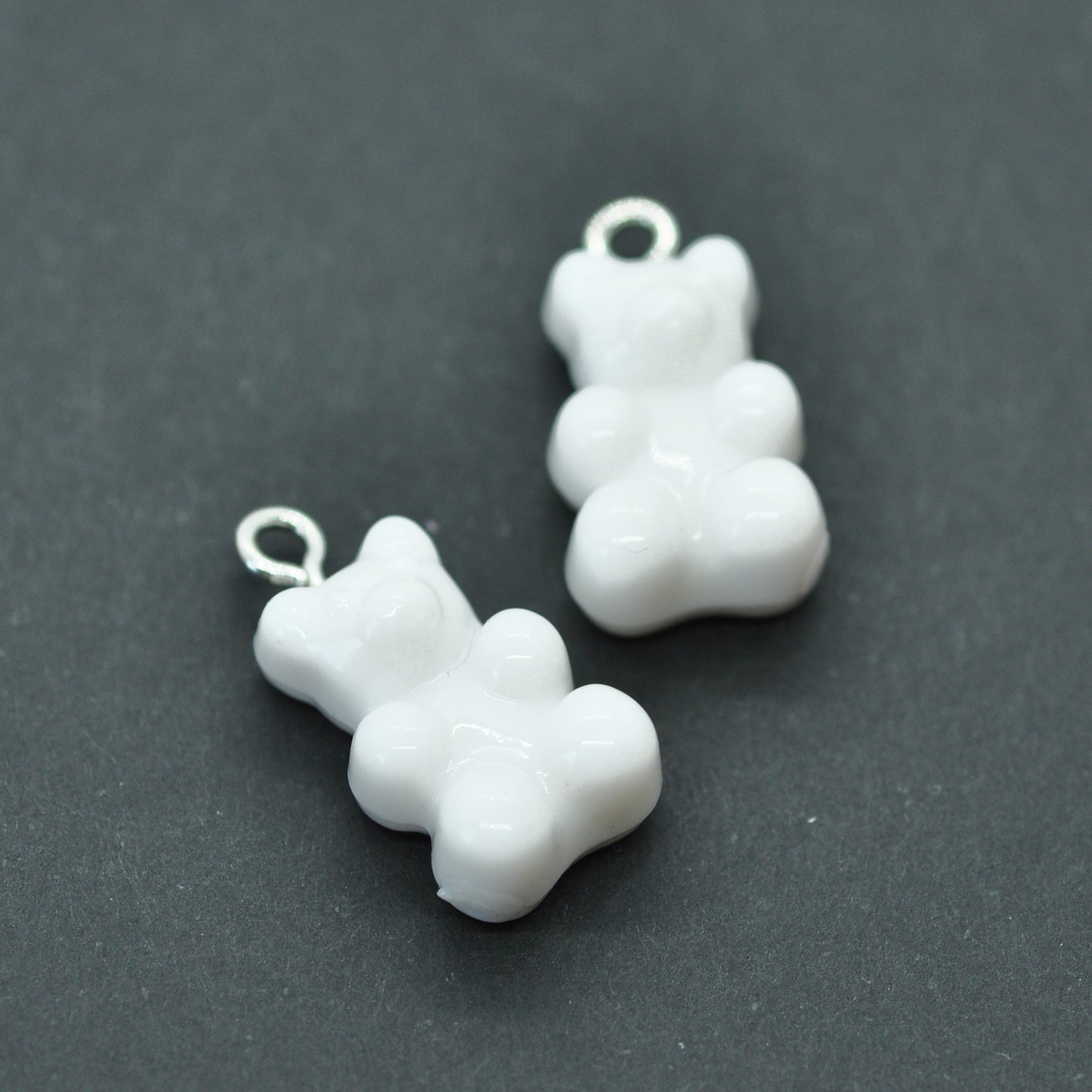 Gummy Bear Pendant / Teddy with Eye / white / 15mm