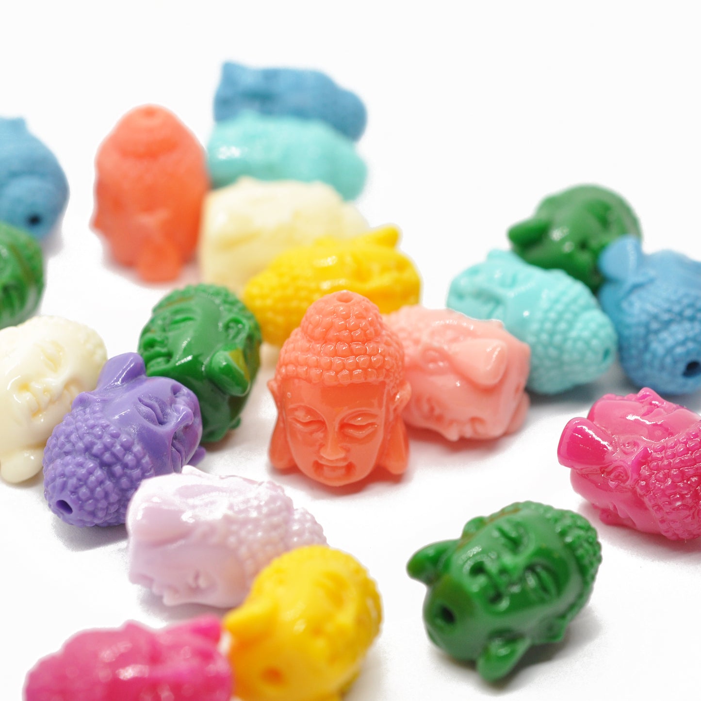 Buddha head acrylic / 12 mm