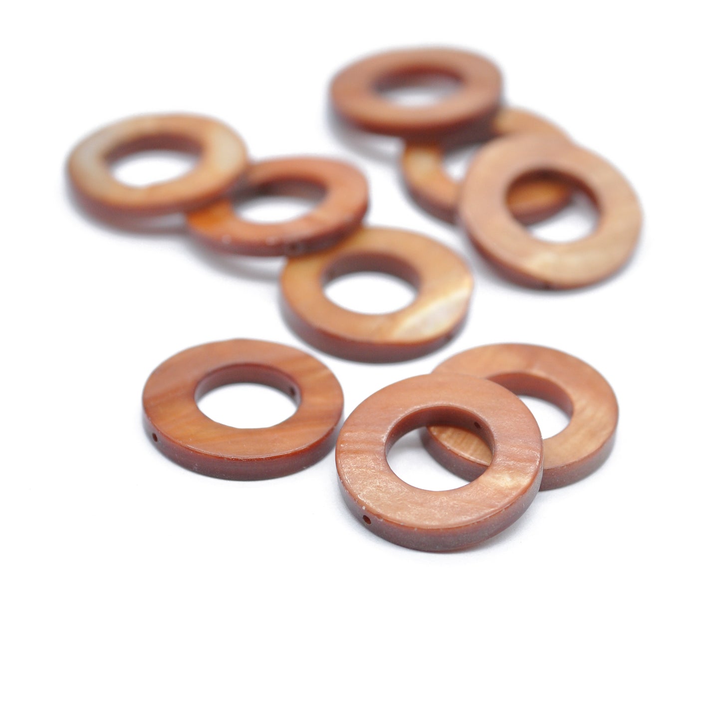 Mother of pearl ring brown / 12 mm
