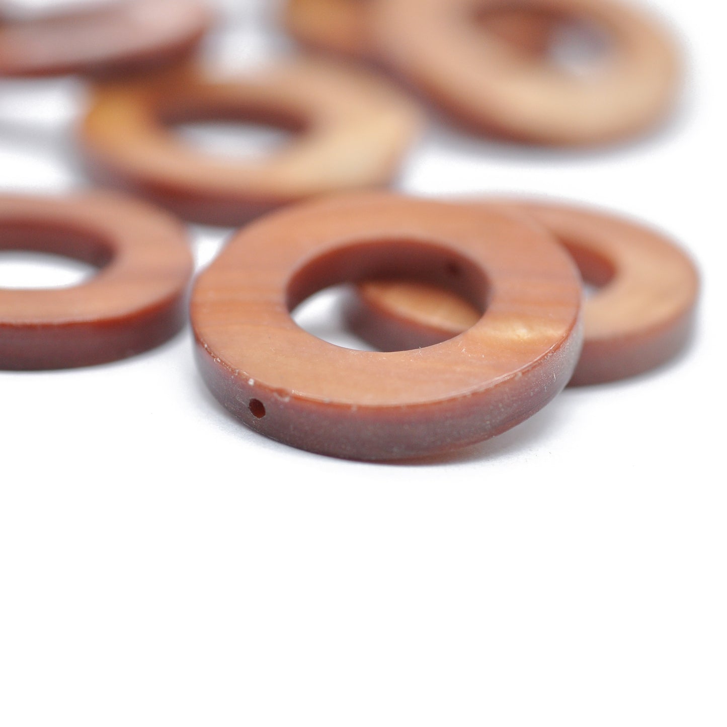 Mother of pearl ring brown / 12 mm