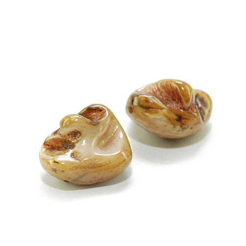 Mother of pearl nuggets brown / 10-14 mm