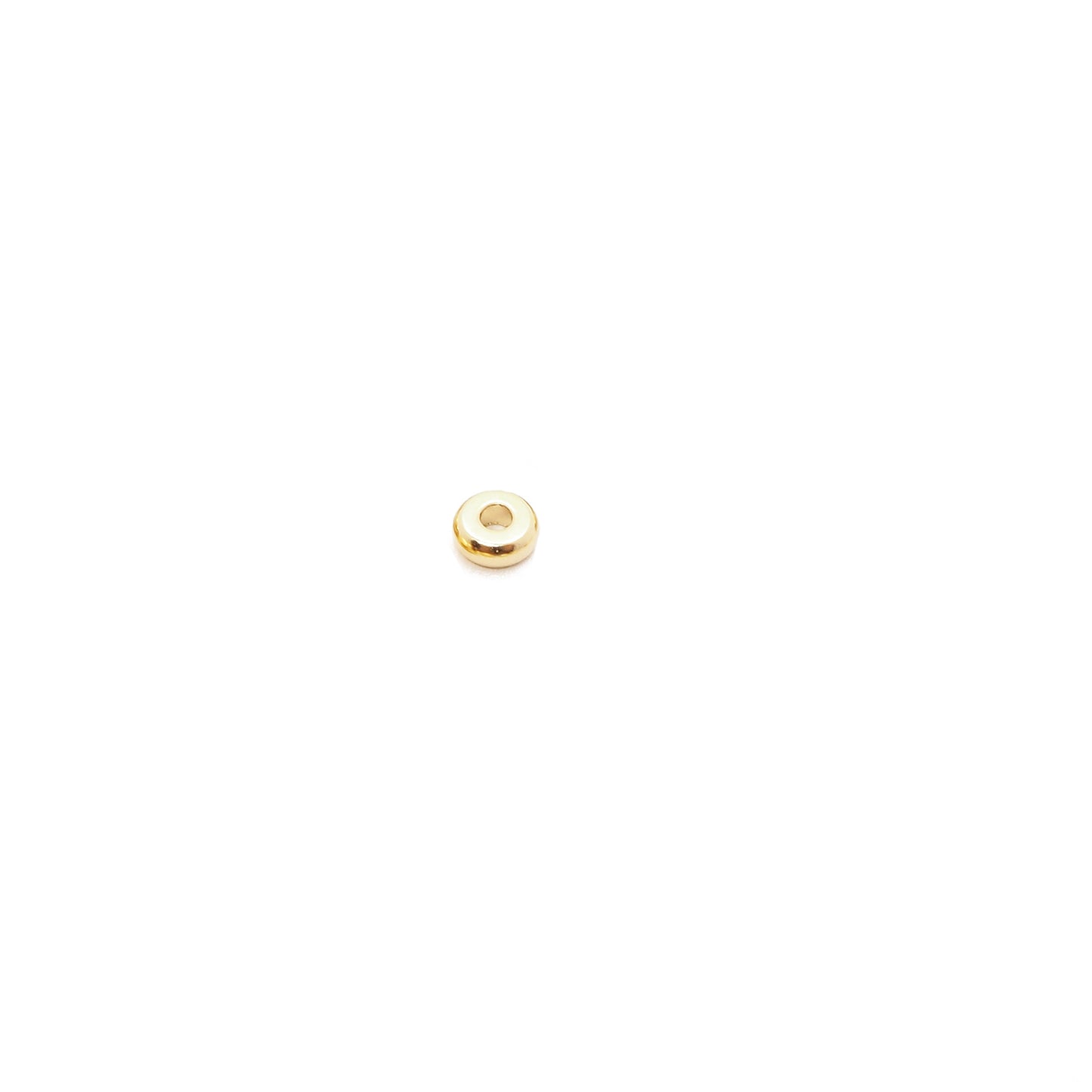 Stainless steel disc spacer / gold plated / Ø 4 mm