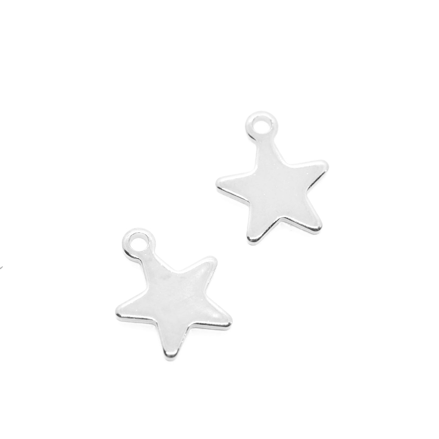 Stainless steel star pendant / 12mm