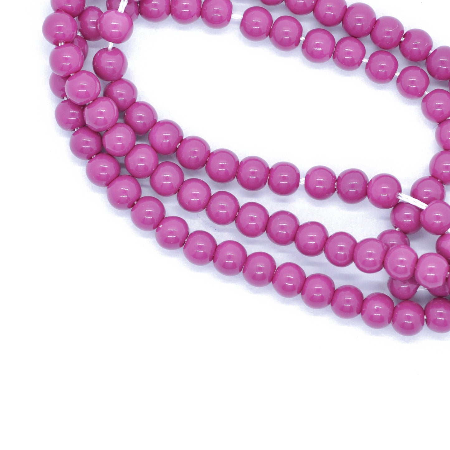 Strand of glass beads / berry / Ø 4 mm