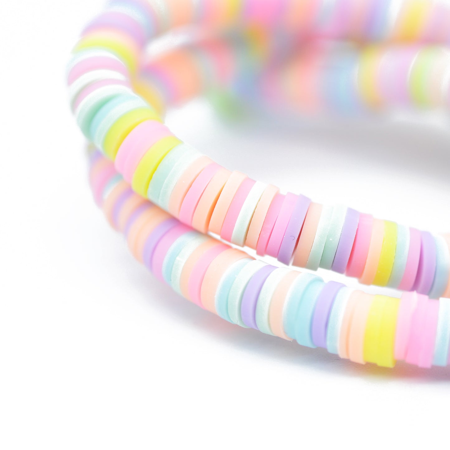 Katsuki beads strand / powder pastel / Ø 6 mm