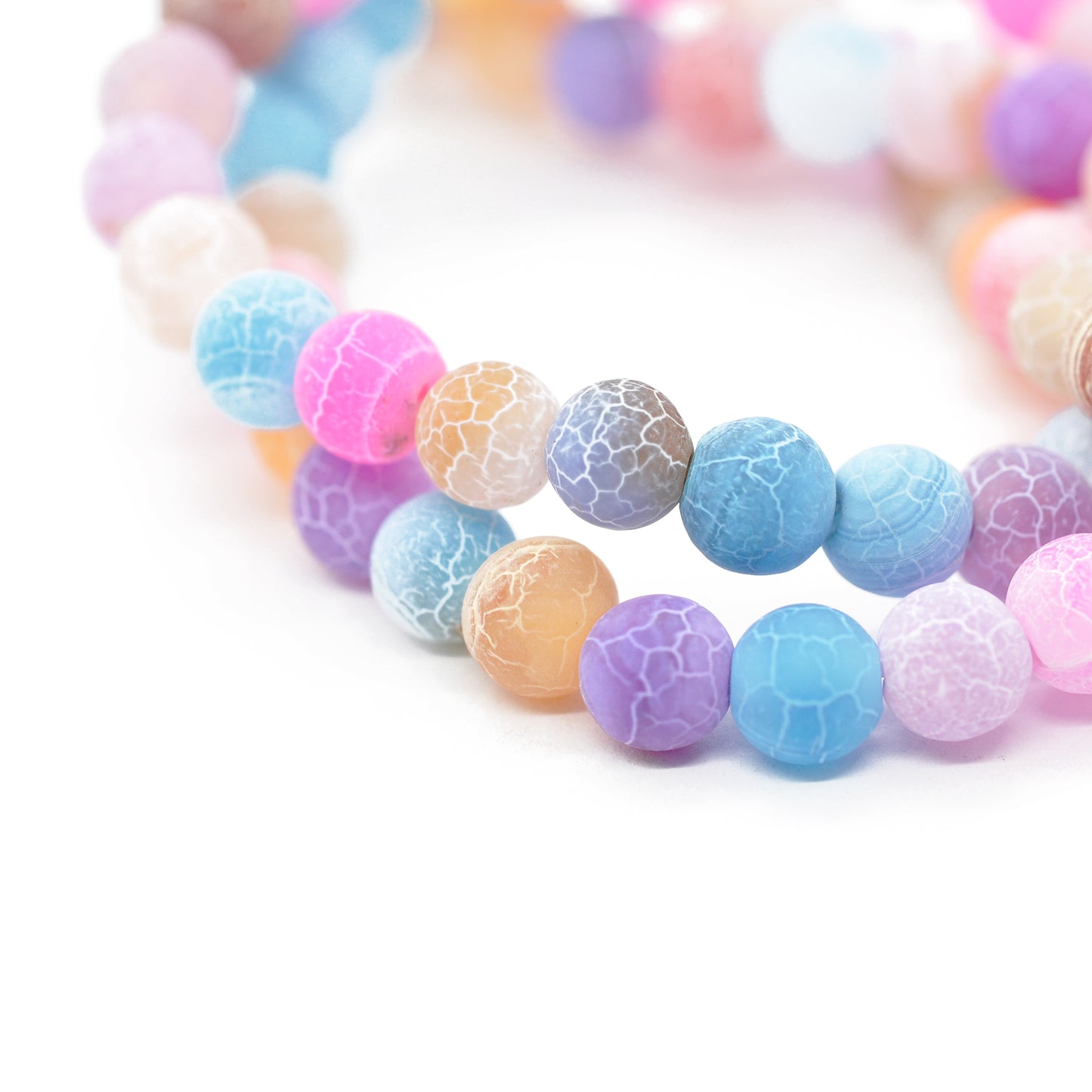 Agate gemstone ball / matt mix colored / Ø 6mm