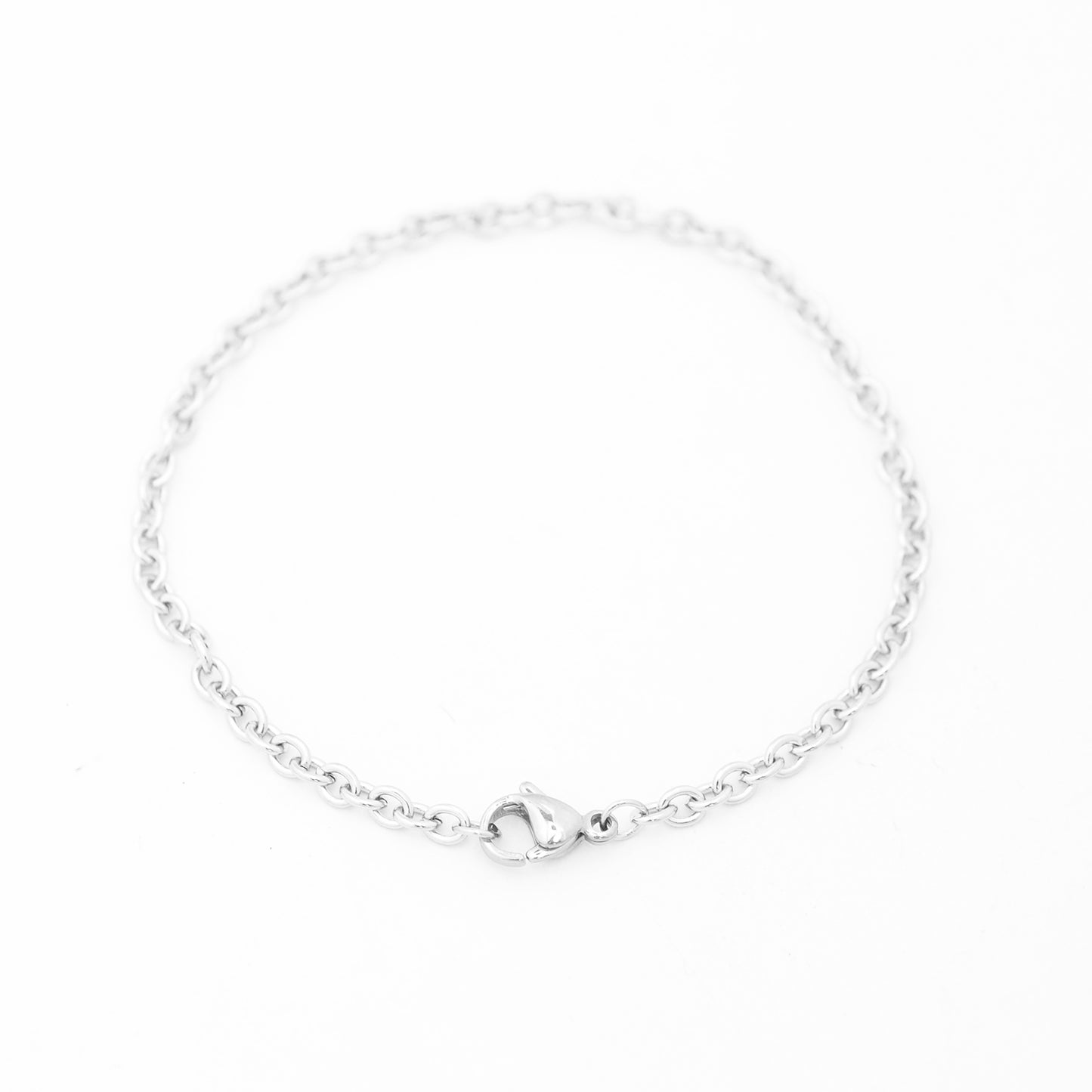 Edelstahl Erbsarmband 3mm / silberfarben / 19cm