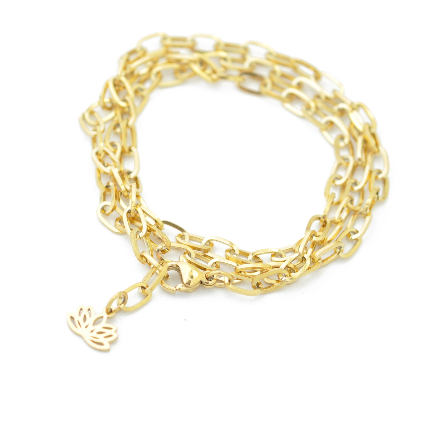 Bicycle Charm Basic Edelstahl Kette / 18k vergoldet / 50 cm