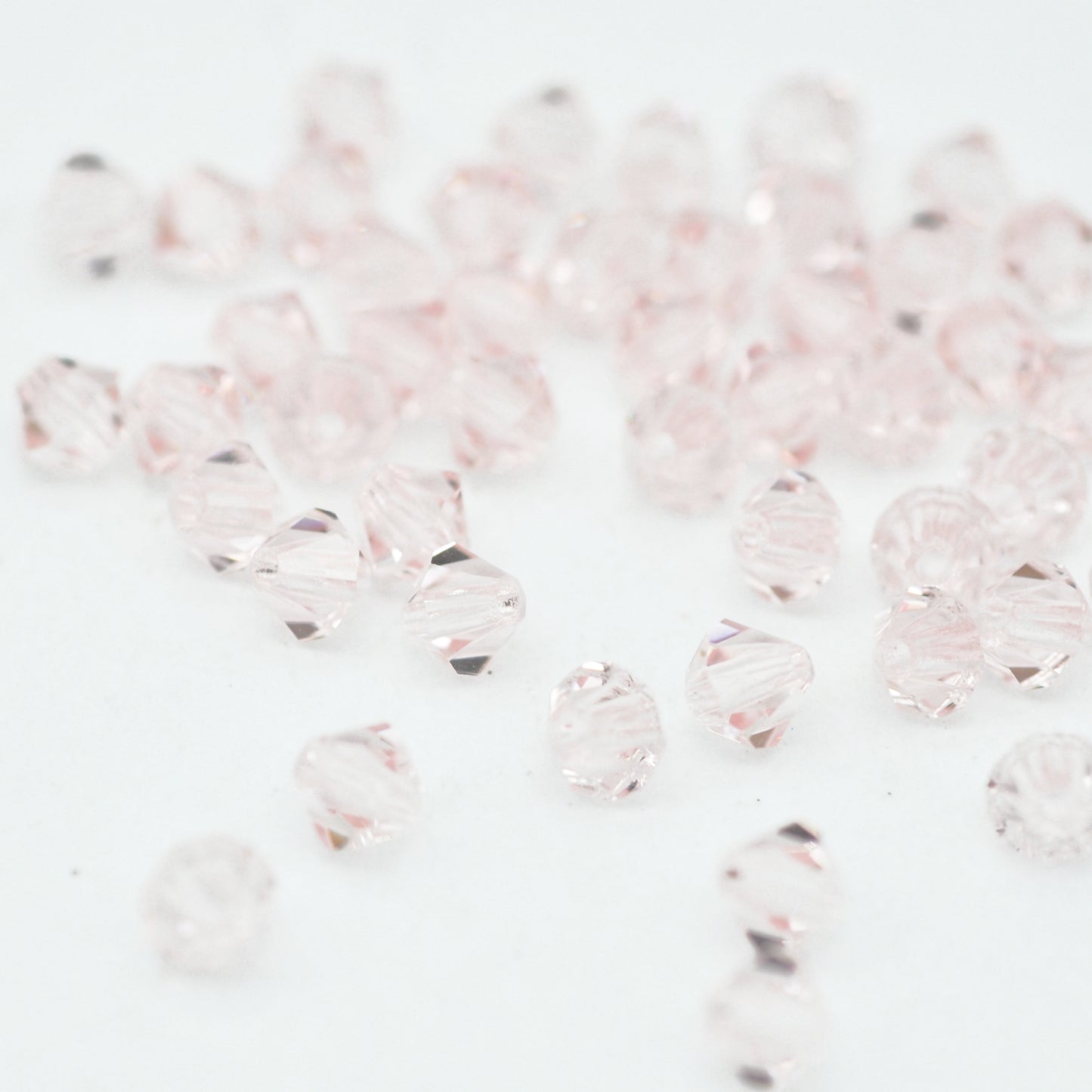 Preciosa Bicone Rondelle Bead / Light Rose / 50 pcs. / Ø 4mm
