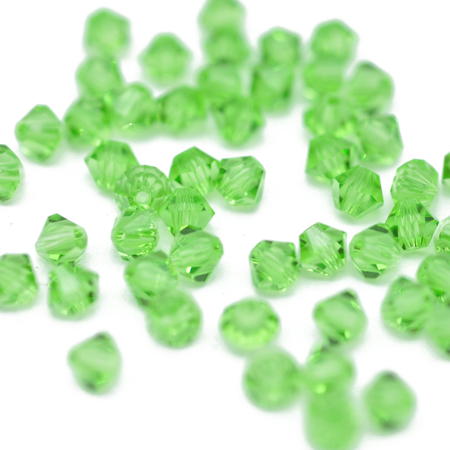 Preciosa Bicone Rondelle Bead / Peridot / 50 Stk. / Ø 4mm