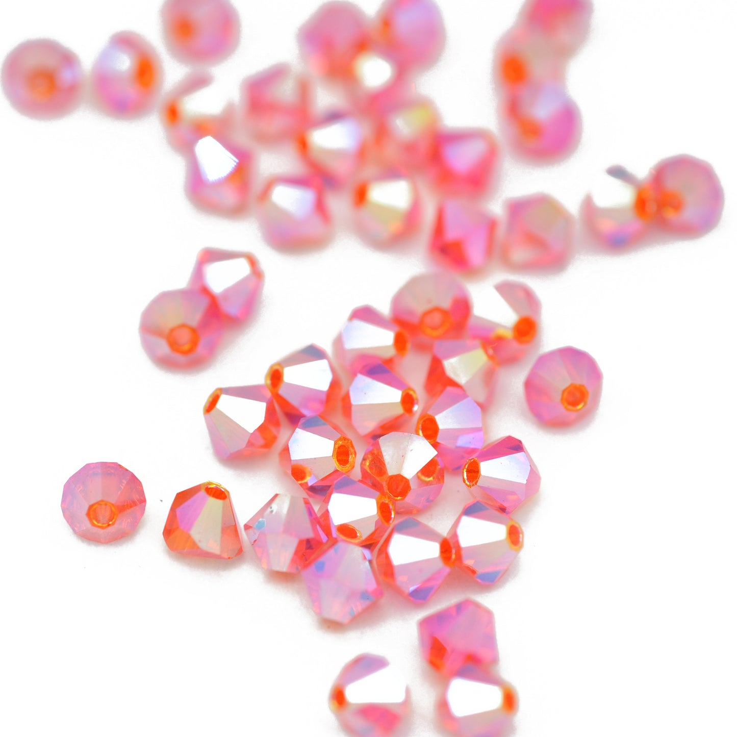 Preciosa Bicone Rondelle Bead / Hyacinth 2AB / 50 Stk. / Ø 4mm