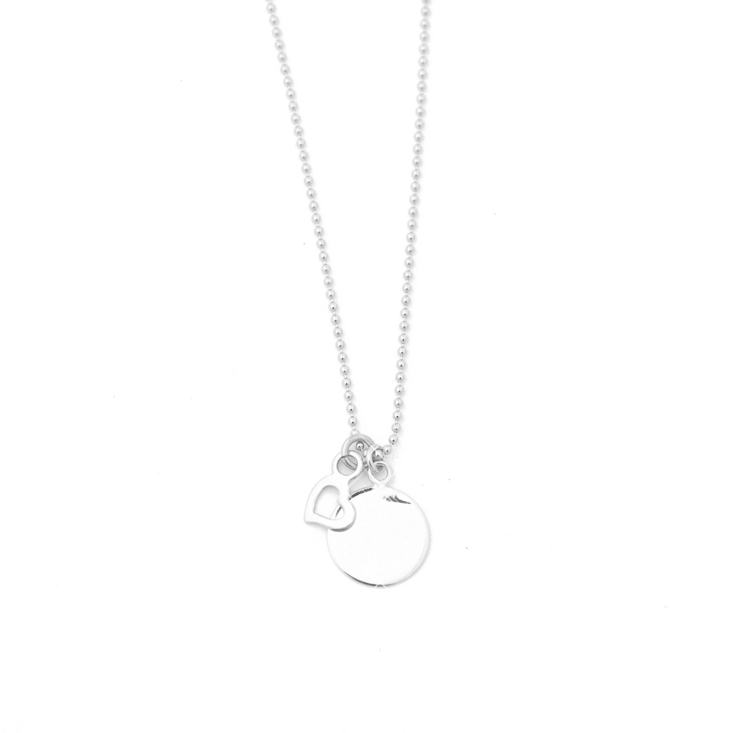 Personalisierbare Herz Kette - 925er Sterling Silber - 42 cm