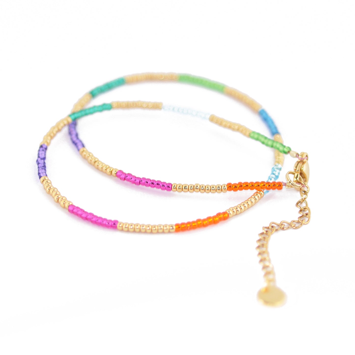 Halskette Choker  / Regenbogen / 38cm