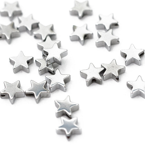 Hematite gemstone star gray / 6 mm
