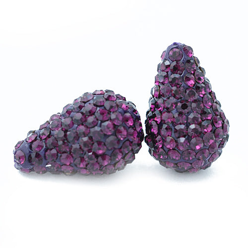 Shamballa Tropfen / amethyst / 18 mm