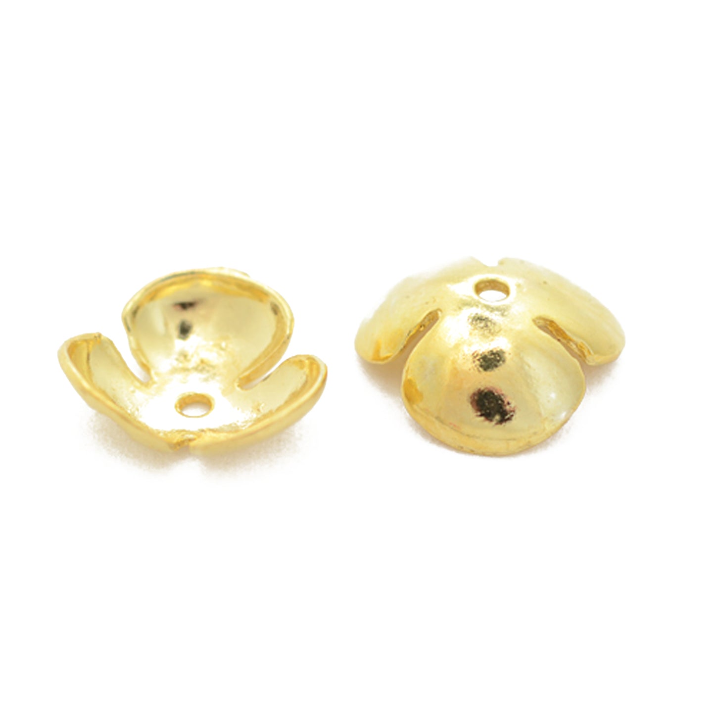 Bead cap Flora / gold colored / 15 mm