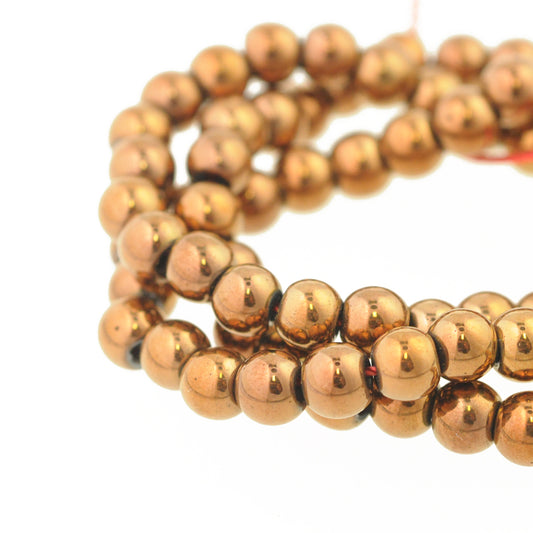 Strand of hematite / steamed copper / Ø 6 mm (120--066)