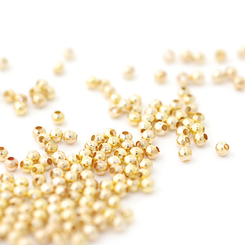 Balls metal / gold colored / 250 pcs. Ø 2mm