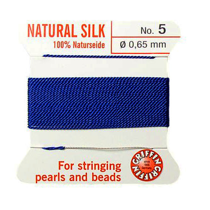 Griffin pearl cord with needle / beige / No5 / Ø 0.65mm
