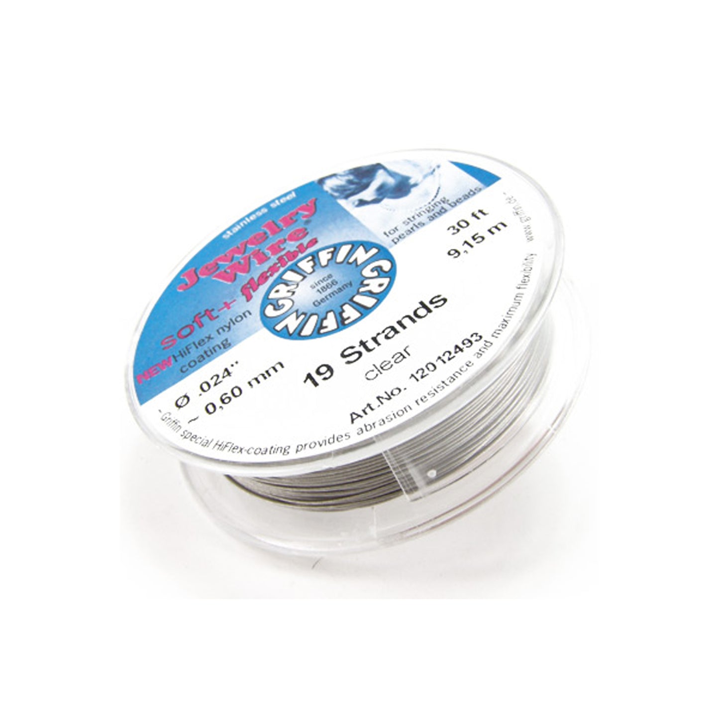 Roll of jewelry wire 9.15m / gray / Ø 0.60mm