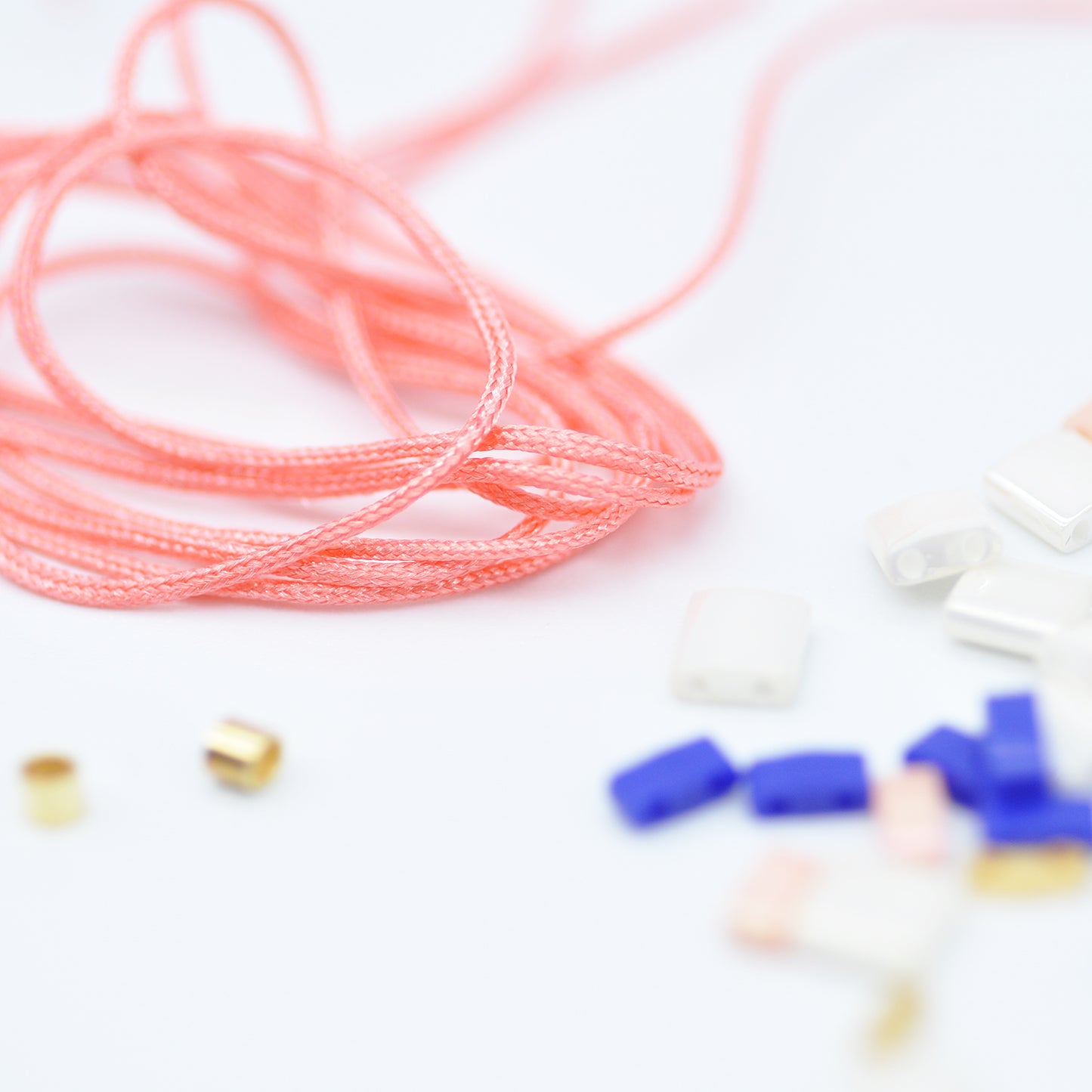 DIY Tila bracelet set / blue pink