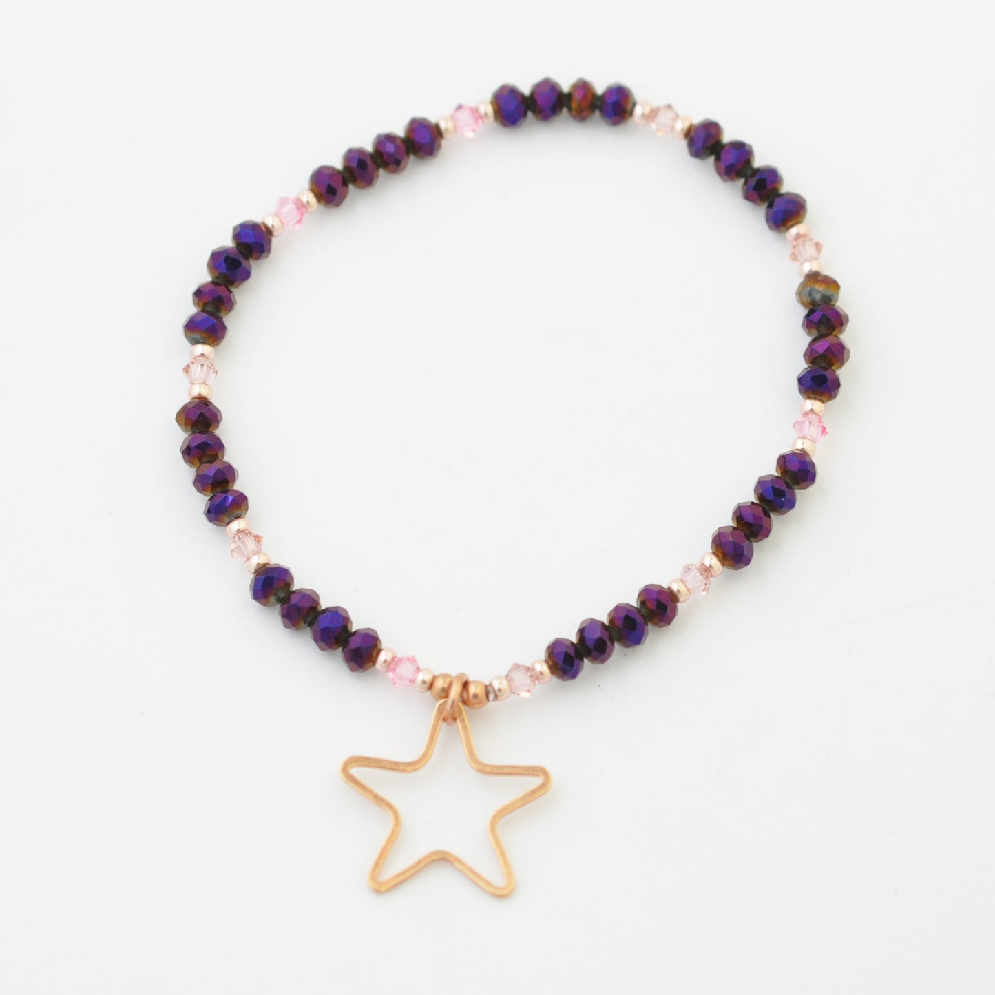 Briolette strand / lilac metallic / Ø 4 mm