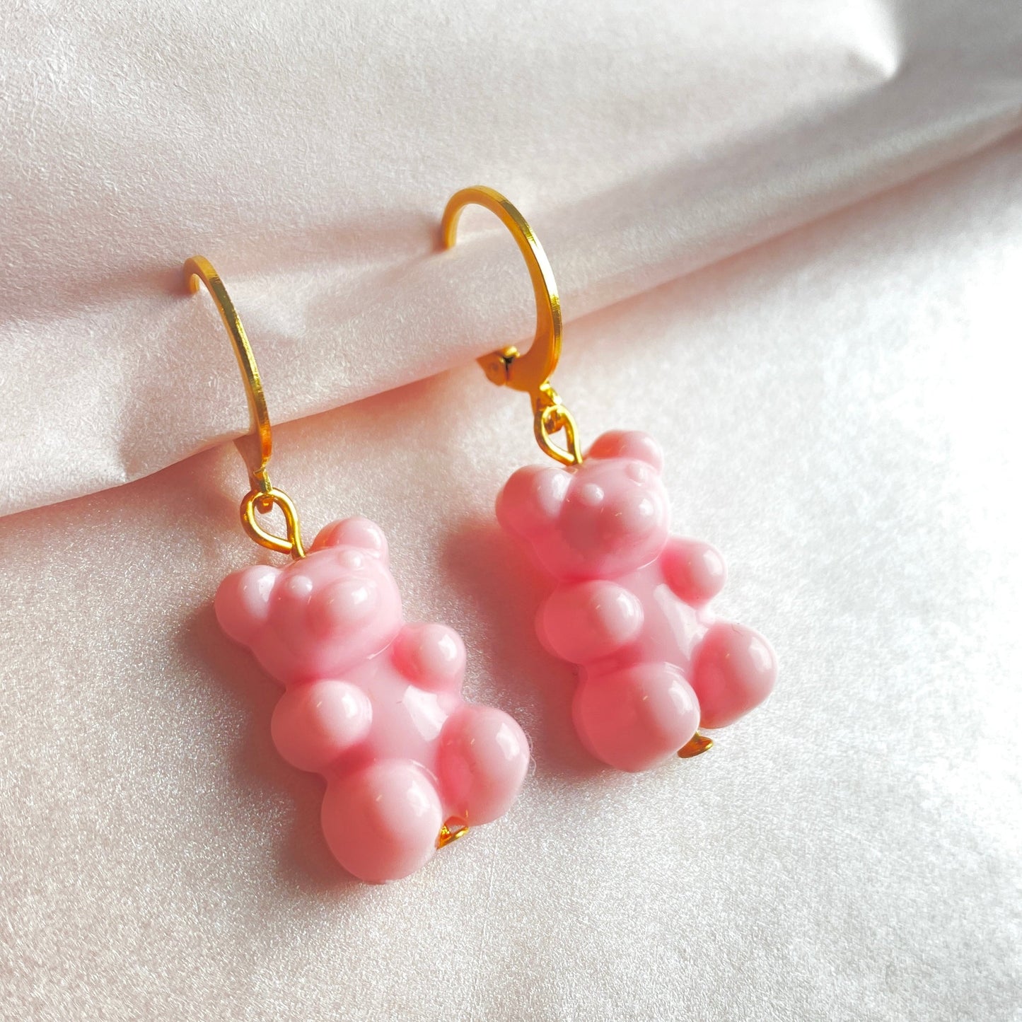 Gummibärchen Ohrringe // rosa // Edelstahl Ohrhänger