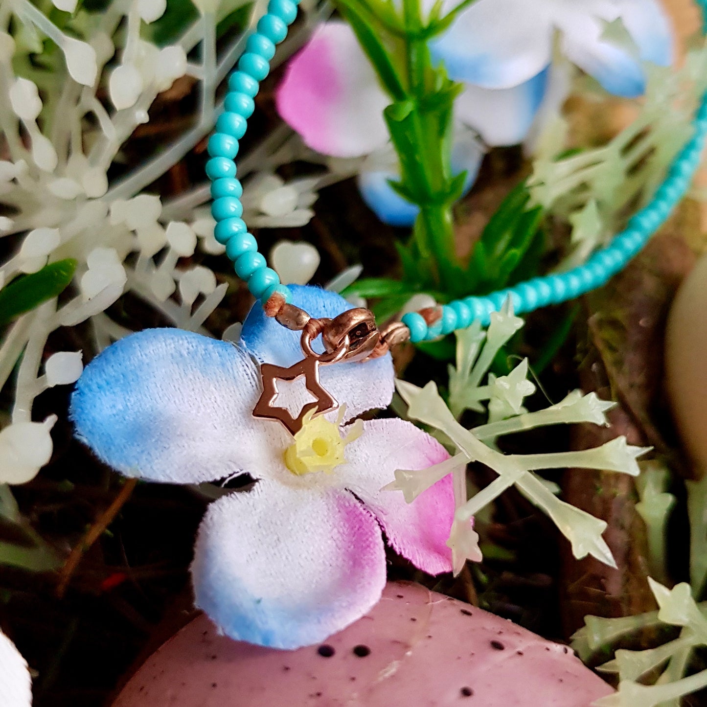 Star pendant / 925 silver rose gold plated / Ø 6mm