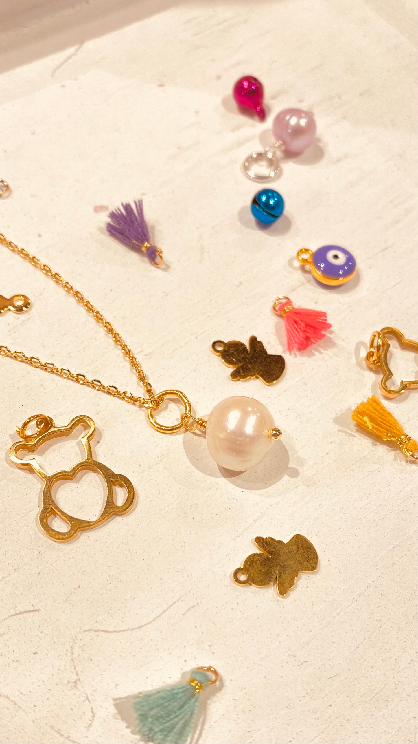 Fine stainless steel chain / gold plated / 45 cm