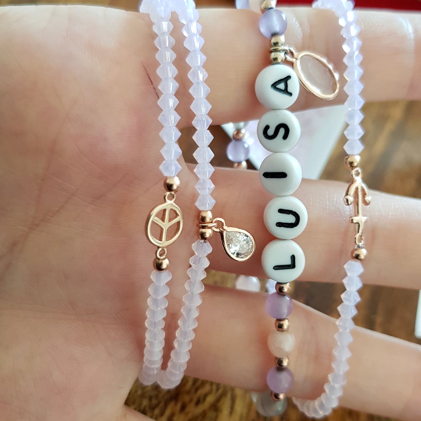 Maritime anchor connector / 925 silver rose gold plated / 10mm