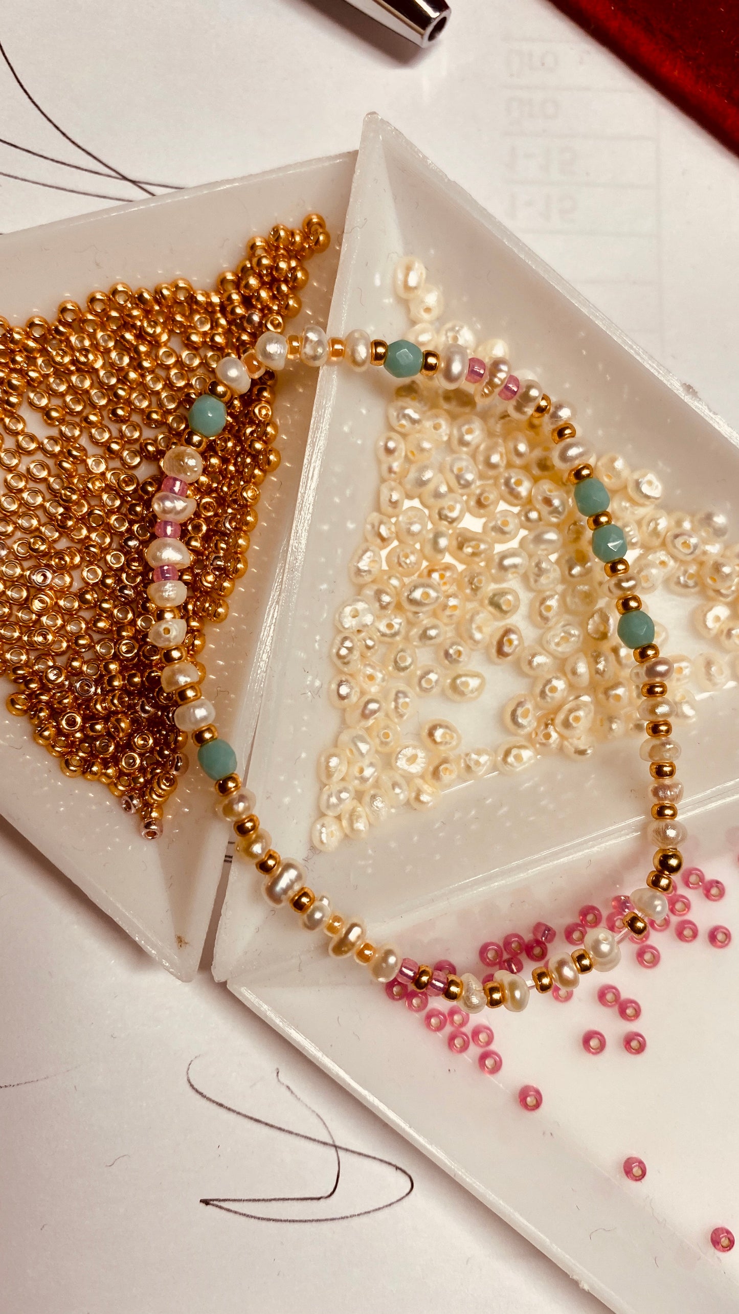 Freshwater pearl strand white / Ø 2-3mm / 36cm