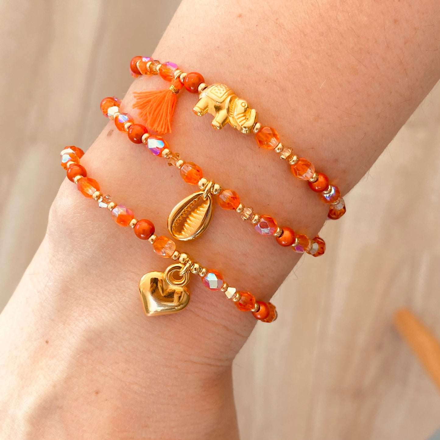 Miracle beads / orange / 50 pcs. Ø 4 mm