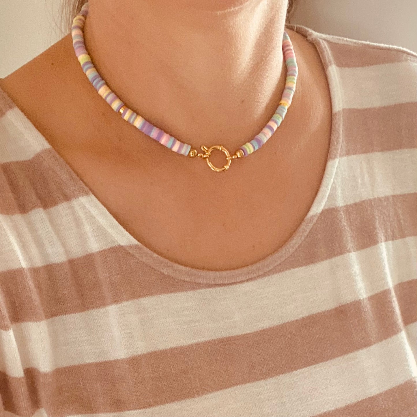 Katsuki beads strand / powder pastel / Ø 6 mm