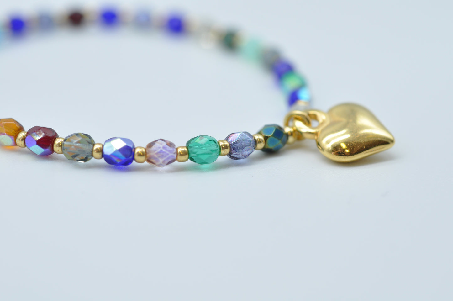 Preciosa faceted glass beads / turquoise / 100 pcs. / 4mm
