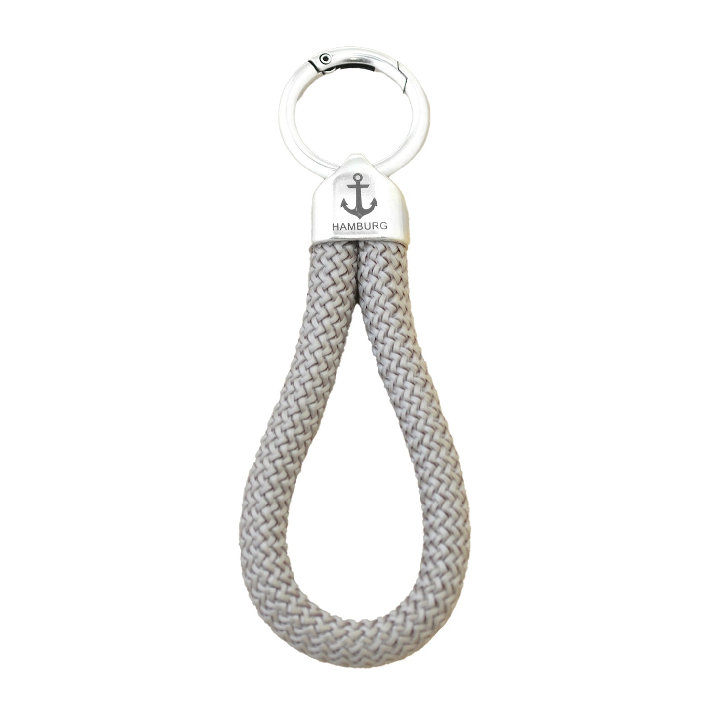Key ring / HAMBURG anchor / grey