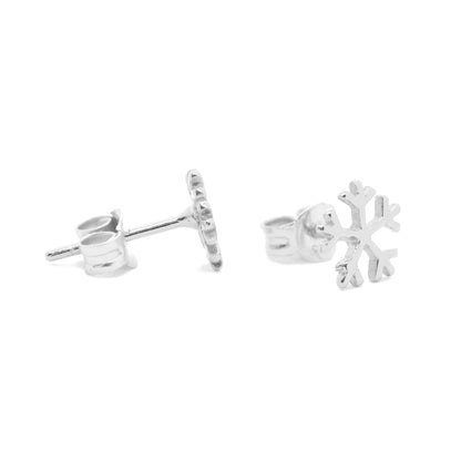 Ear studs snowflake Snowflake / 925 silver gold plated