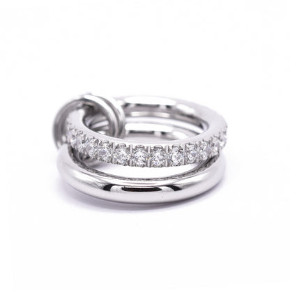 Ring / Double Zircon / NUENA Collection Edelstahl